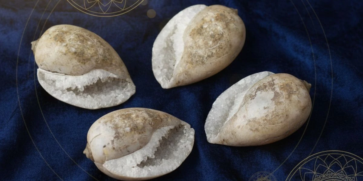 Sughoshmani Heera Shankh natural crystal surface