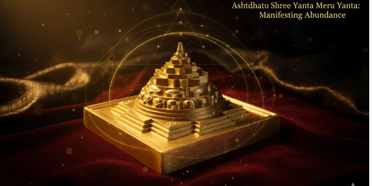 Ashta Dhatu Shree Yantra Maha Meru Yantra benefits sacred geometry for wealth and protection