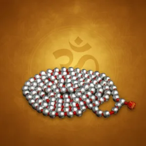 Original parad mala front view natural mercury beads shiv mala