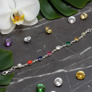 NAVRATNA PURE SILVER BRACELET