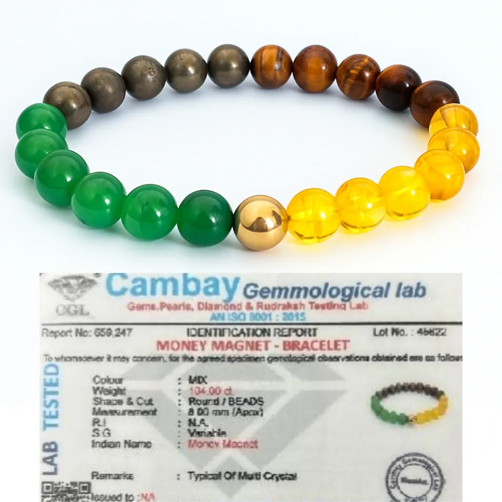 natural money magnet bracelets