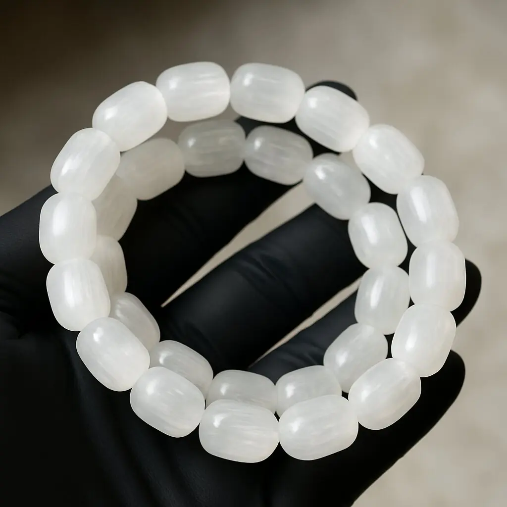 natural selenite bracelet image natural selenite bracelet image