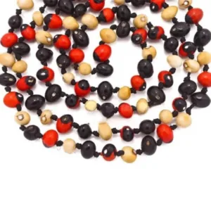 red white black mix gunja chimri beads mala