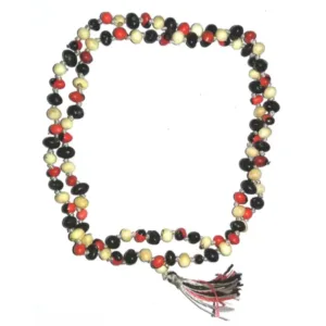 red white black mix gunja chimri beads mala