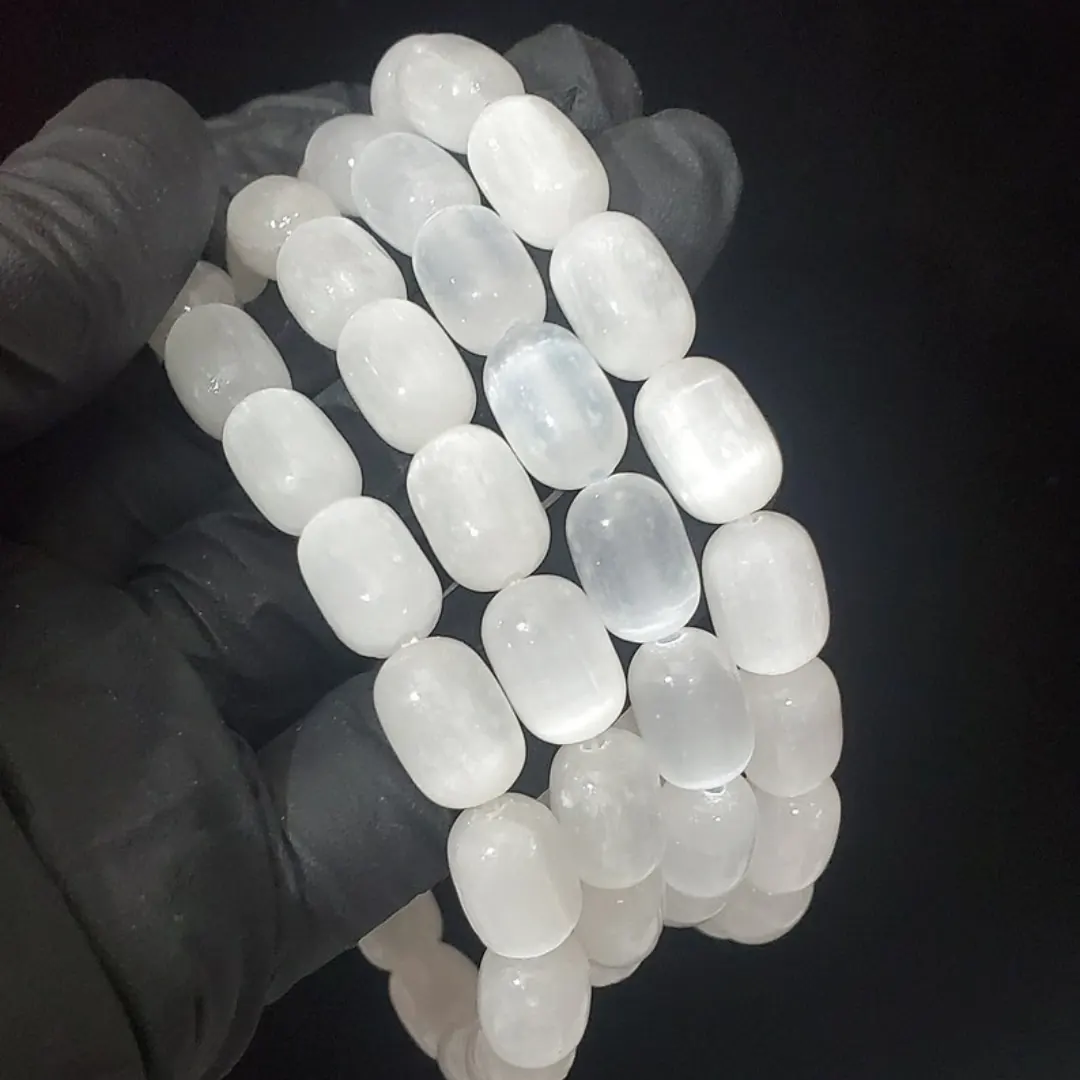 selenite bracelet natural selenite bracelet