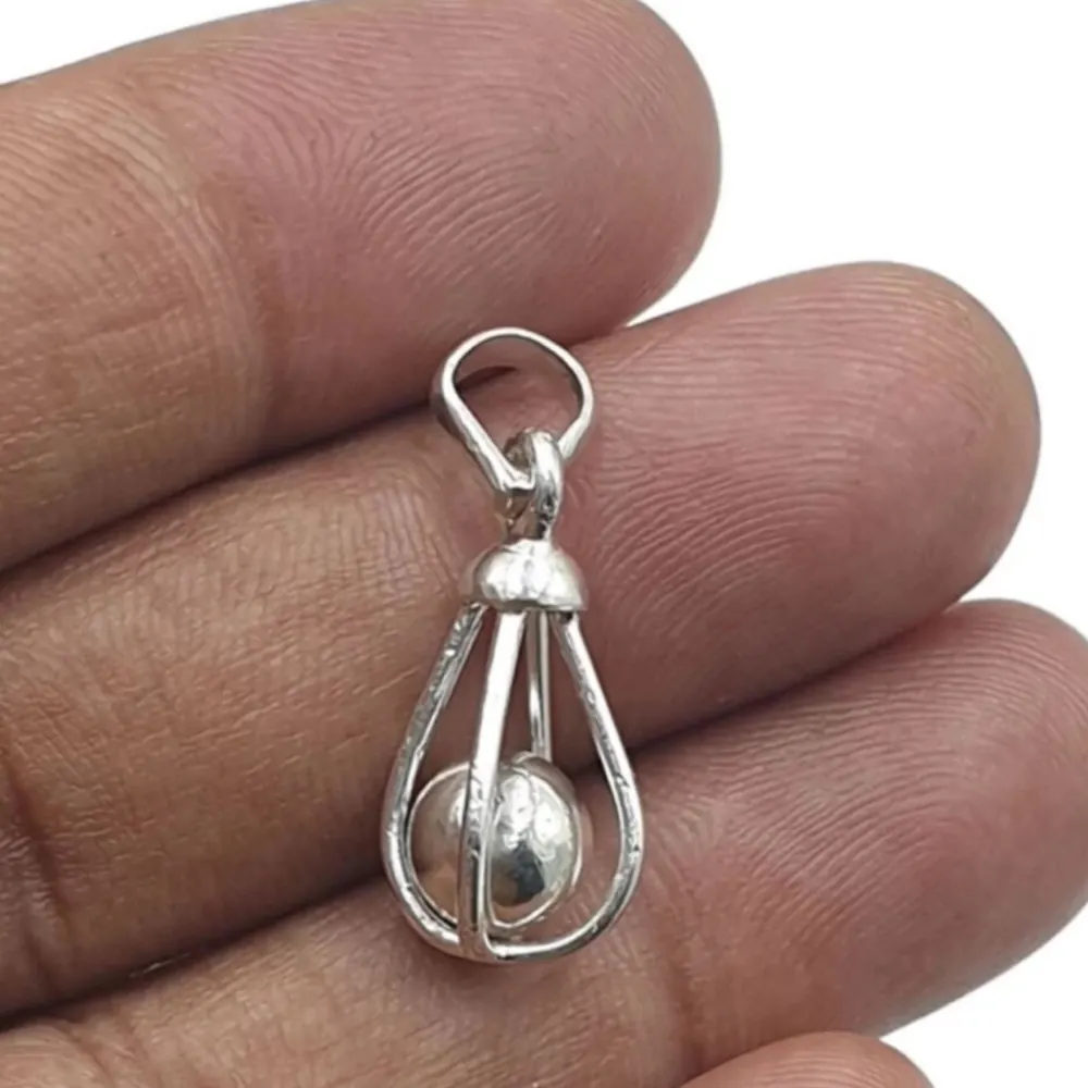 silver ball pendant silver ball pendant