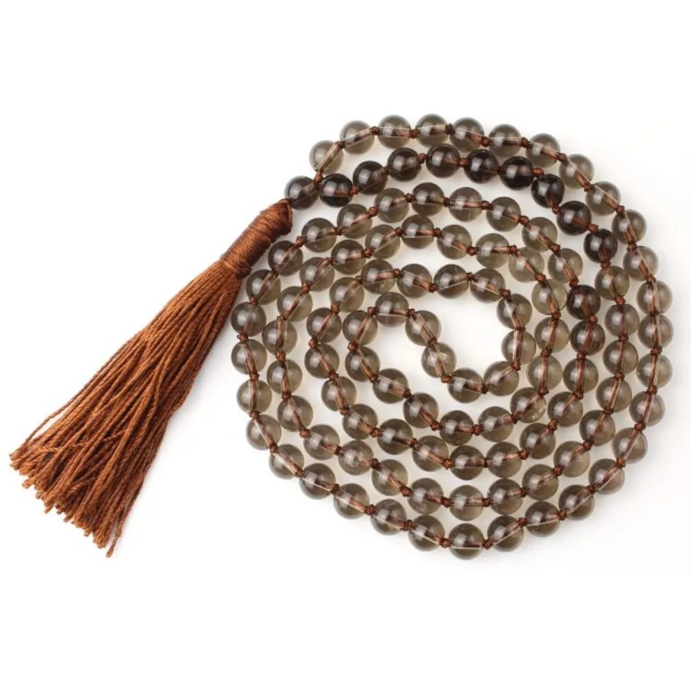 smokey quartz mala smokey quartz mala