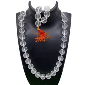 CLEAR QUARTZ SPHATIK MALA 15MM SIZE