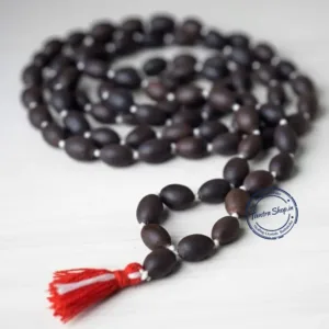 Authentic Kamal Gatta Mala with 108 lotus seeds for Laxmi Japa, meditation, and attracting wealth and prosperity.