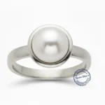 natural moti in silver ring
