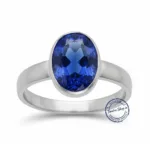 natural nilam in silver ring