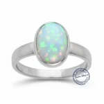 natural opal in silver ring