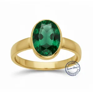 natural panna in panchdhatu ring