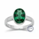 natural panna in silver ring