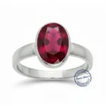 natural ruby in silver ring