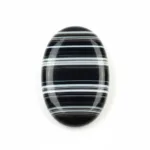 Close up of black sulemani hakik stone