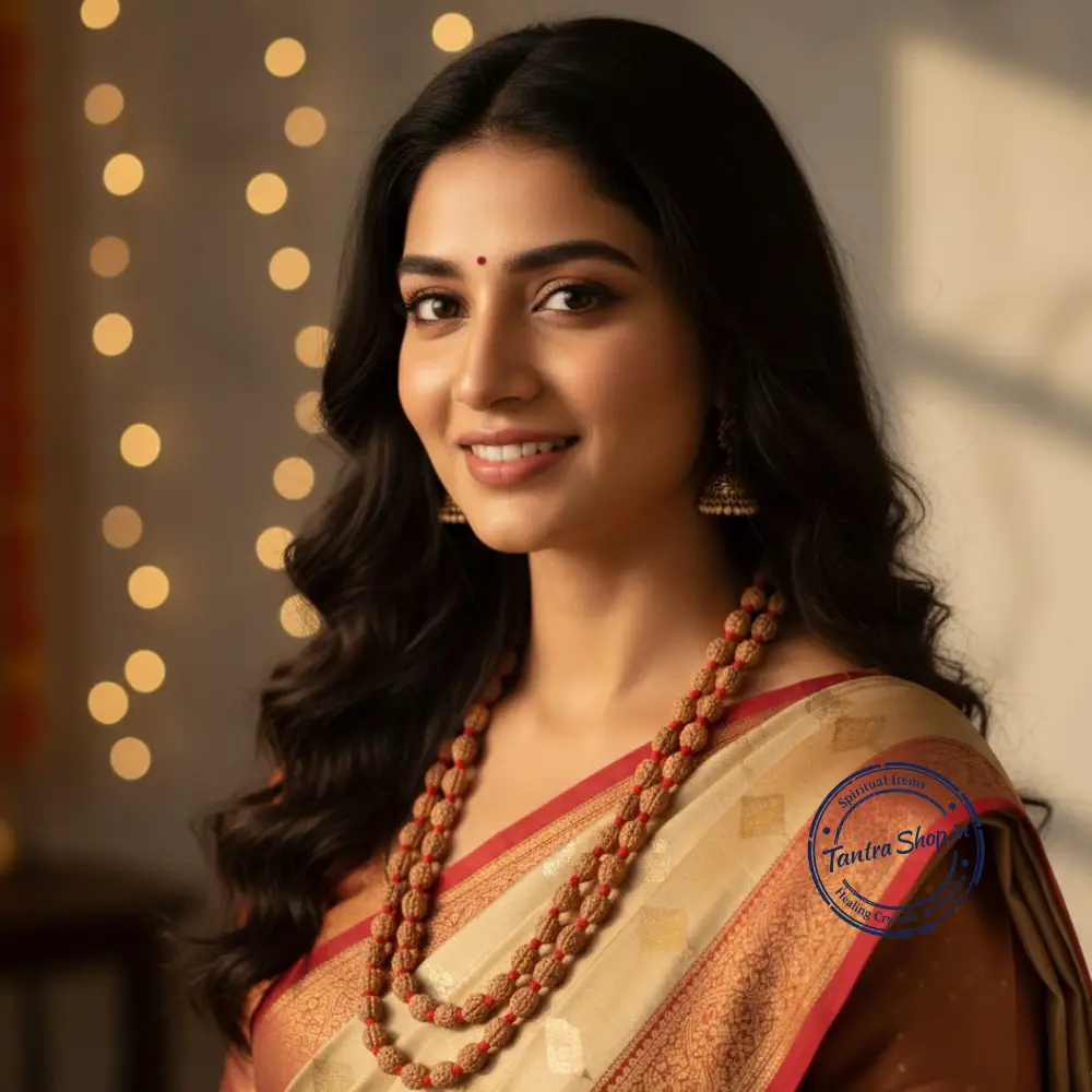 Energized 1 Mukhi Indonesia Rudraksha Mala for Moksha Energized one mukhi indonesia rudraksha mala for meditation