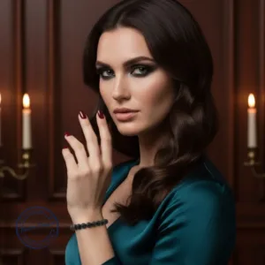 Jawalamukhi lava stone bracelet wearing hand