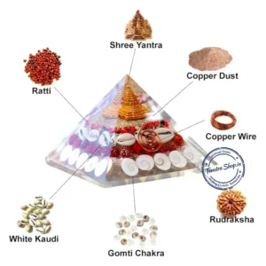 Laxmi pyramid shree yantra copper orgonite top view