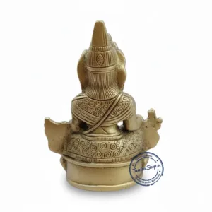 lord kuber panchdhatu idol metal finish back view