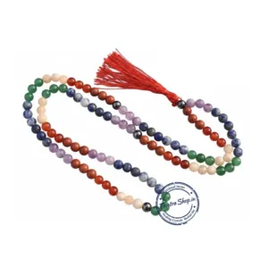 Natural 7 chakra mala flat lay original product