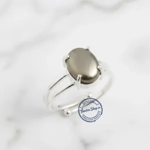 Natural pyrite stone silver ring original gemstone