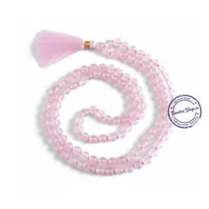 Natural rose quartz mala original love healing stone