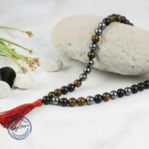 Natural tripal protection mala flat lay original