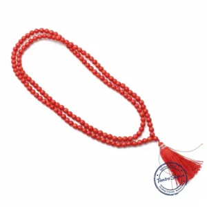 Red coral munga mala for japa puja mangal