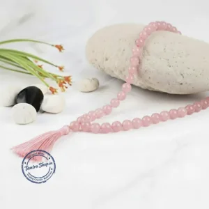 Rose quartz mala for heart chakra love meditation