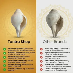 Blowing shankh comparison tantra shop vs other brand original conch