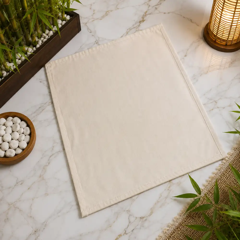 Handmade Kusha Grass Aasan – Pure Cotton Cloth Back Side Back side handmade kusha grass aasan with pure cotton cloth