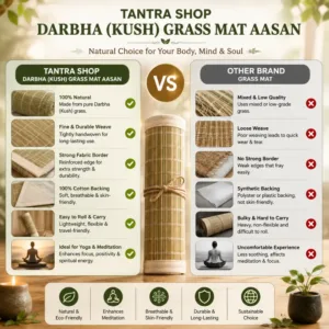 Handmade Kusha grass aasan Tantra Shop vs other brand quality comparison