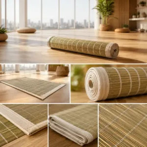 Kusha grass aasan stitched corner detail